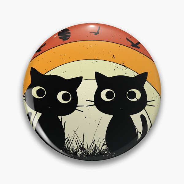 Artikelvorschau, Retro-Sonnenuntergang-Miezekatze-Katzen entworfen und verkauft von TJR-Production.