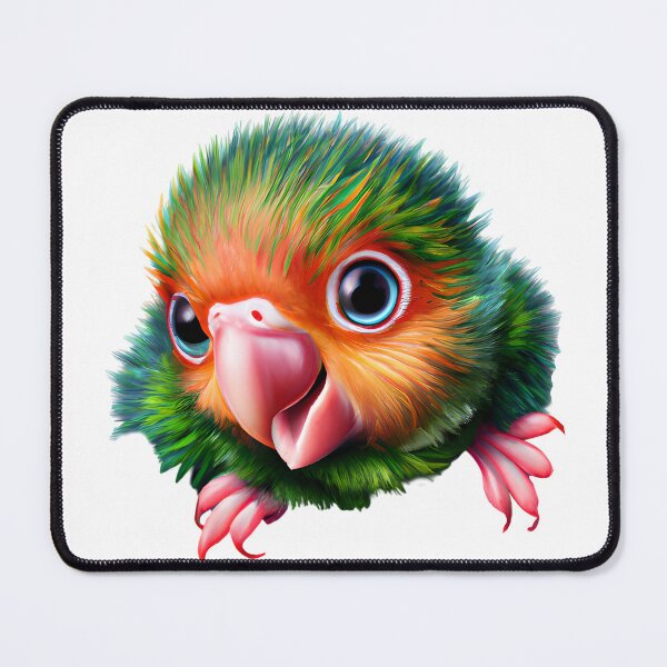 Item preview, Adorable Cartoon Fluffy Happy Baby Parrot designed and sold by Trace1234.