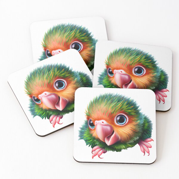 Item preview, Adorable Cartoon Fluffy Happy Baby Parrot designed and sold by Trace1234.