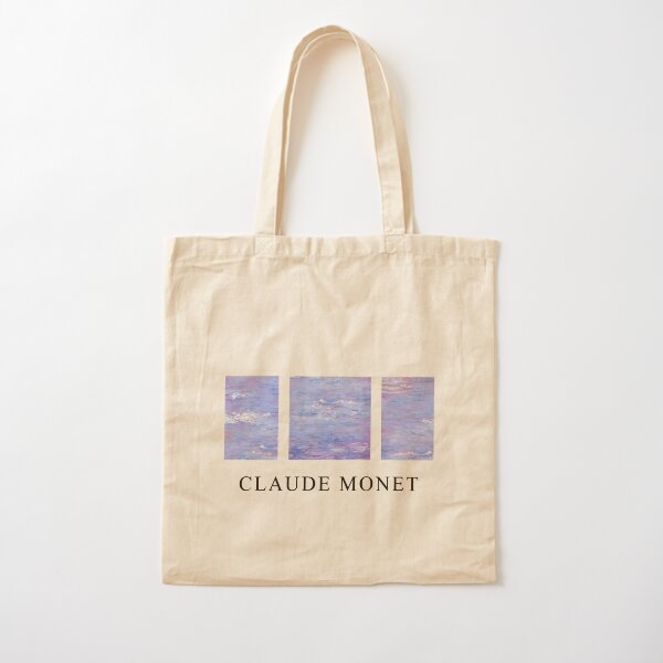 Claude Monet black Tote bag