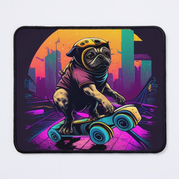 Item preview, El pug de ruedas retro designed and sold by illstaticart.