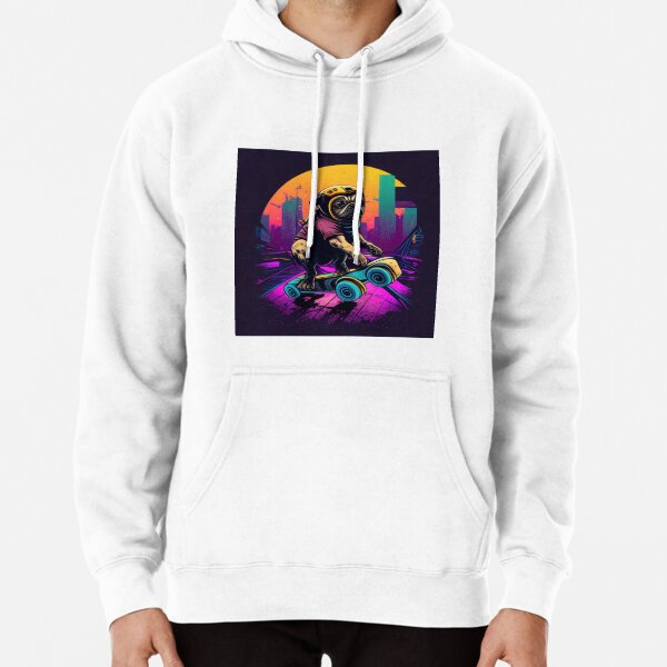 The Retro Roller Pug Pullover Hoodie