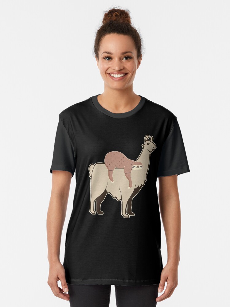 sloth riding llama shirt