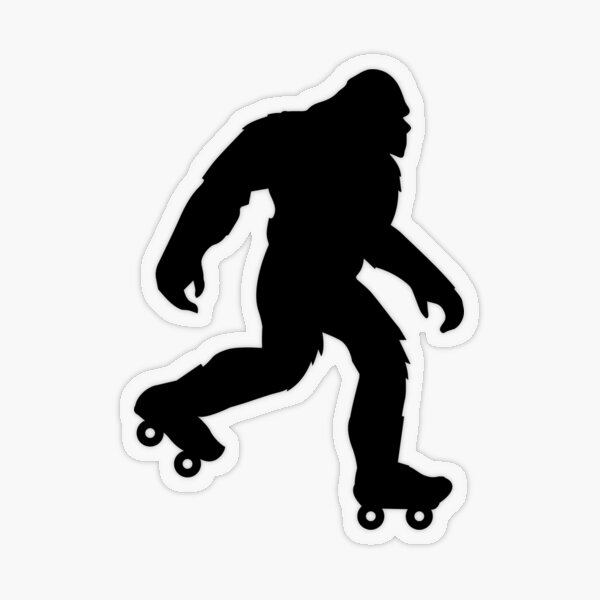 Item preview, Big Foot On Roller Skates Funny Bumper Sticker designed and sold by FunckyDesigns.