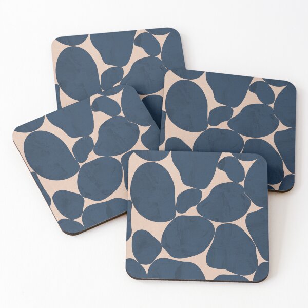 Item preview, Abstract Dark Blue Stones Art, Zen Pebbles, Coastal Decor designed and sold by technicolorable_art.