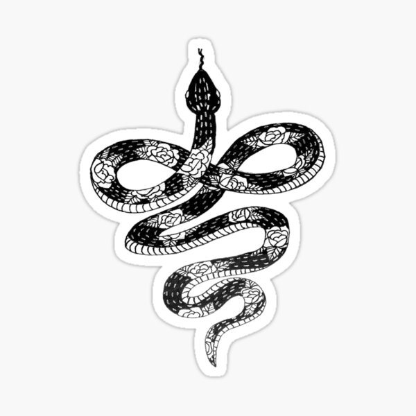 Snakes and Roses Sticker