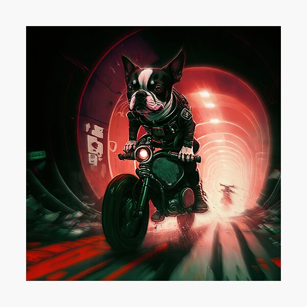 Item preview, Future Run: El gran escape del Boston Terrier (rojo) designed and sold by illstaticart.