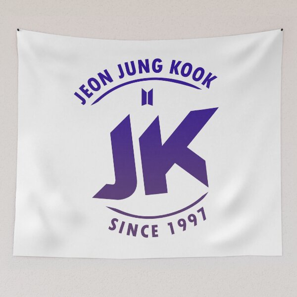 Item preview, BTS JK Jungkook badge on light background designed and sold by shopnojams.