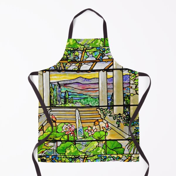 Item preview, Louis Comfort Tiffany's Garden Landscape Window - Made more vibrant designed and sold by CristalleLisa.