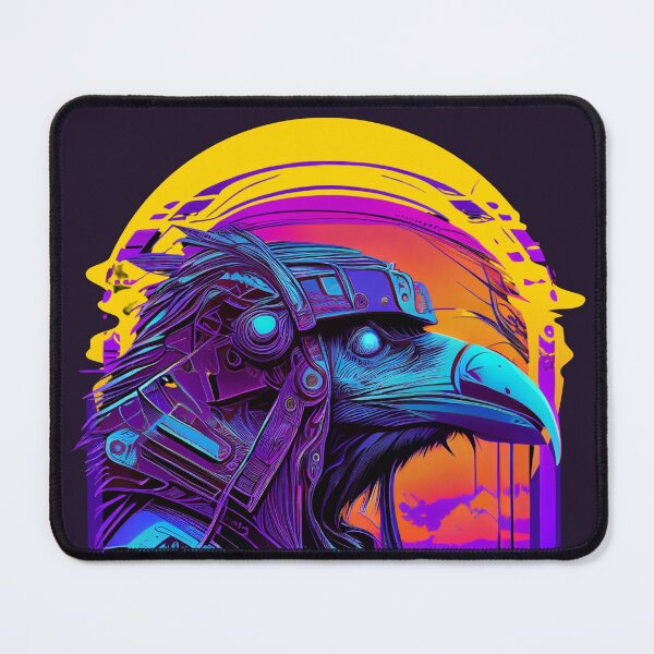 Item preview, Viking Odin Raven Synthwave Art Print designed and sold by Joyfulimaginery.