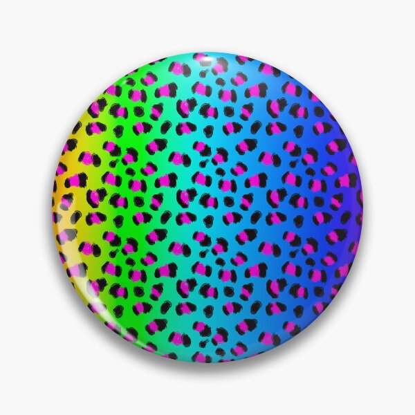 Item preview, Neon 90s Rainbow Gradient Rave Cheetah Pattern designed and sold by ana-celeste.