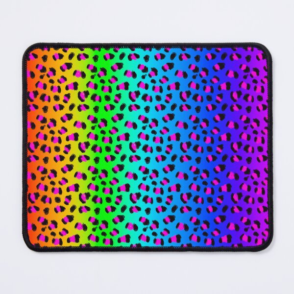 Item preview, Neon 90s Rainbow Gradient Rave Cheetah Pattern designed and sold by ana-celeste.