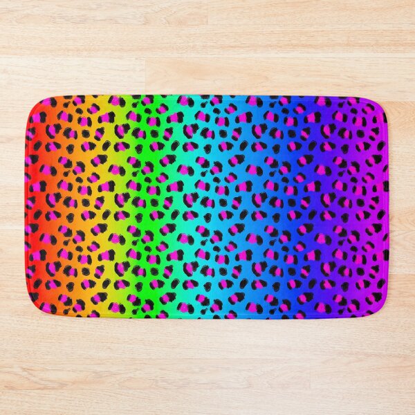 Item preview, Neon 90s Rainbow Gradient Rave Cheetah Pattern designed and sold by ana-celeste.