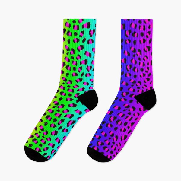 Item preview, Neon 90s Rainbow Gradient Rave Cheetah Pattern designed and sold by ana-celeste.
