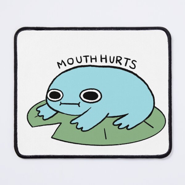 Item preview, Mouth Hurts | Sky Blue Frog on a Lily Pad designed and sold by iristocat.