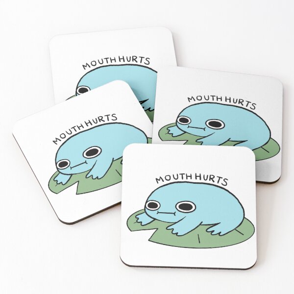 Item preview, Mouth Hurts | Sky Blue Frog on a Lily Pad designed and sold by iristocat.
