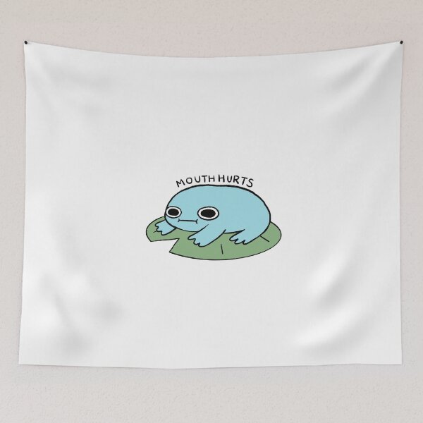 Item preview, Mouth Hurts | Sky Blue Frog on a Lily Pad designed and sold by iristocat.
