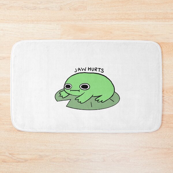 Item preview, Jaw Hurts | Bright Green Frog on a Lily Pad designed and sold by iristocat.