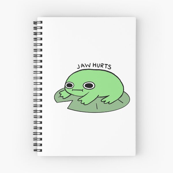 Item preview, Jaw Hurts | Bright Green Frog on a Lily Pad designed and sold by iristocat.