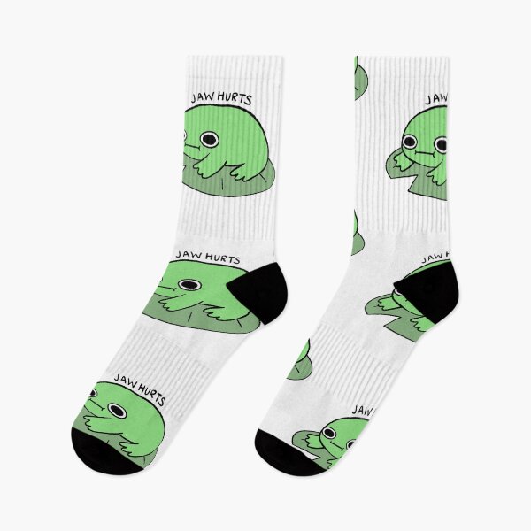 Item preview, Jaw Hurts | Bright Green Frog on a Lily Pad designed and sold by iristocat.