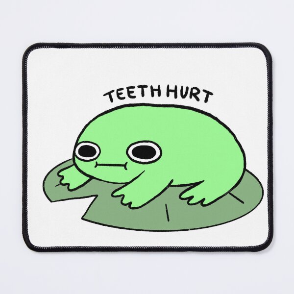 Item preview, Teeth Hurts | Vibrant Green Frog on a Lily Pad designed and sold by iristocat.