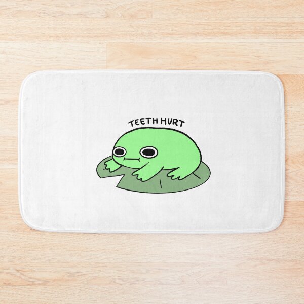 Item preview, Teeth Hurts | Vibrant Green Frog on a Lily Pad designed and sold by iristocat.