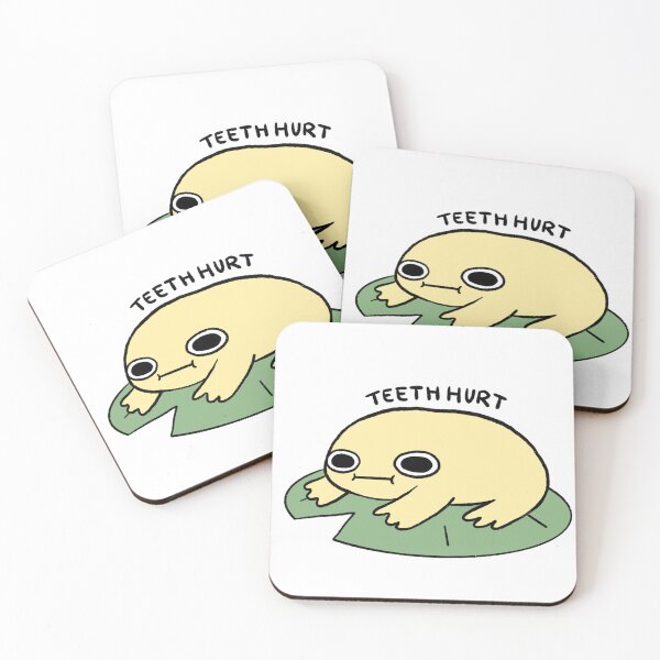 Item preview, Teeth Hurts | Vibrant Green Frog on a Lily Pad designed and sold by iristocat.