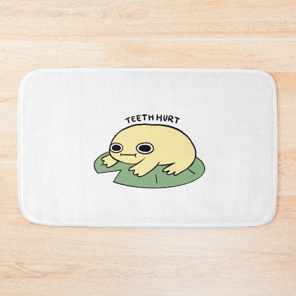 Item preview, Teeth Hurts | Vibrant Green Frog on a Lily Pad designed and sold by iristocat.