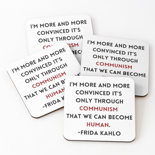 Item preview, Frida Kahlo Communism Quote designed and sold by BluebellPainter.