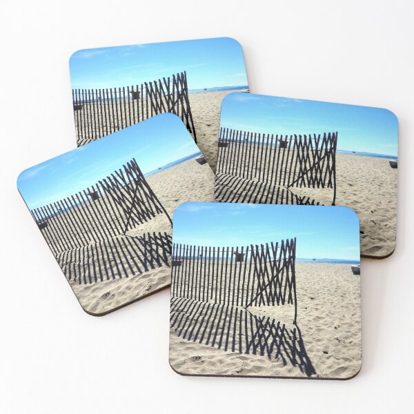 Item preview, Symmetrical Fence Silhouette at the Beach designed and sold by Nalinne Jones.