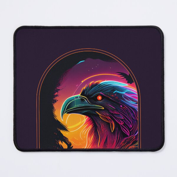 Item preview, Viking Odin Raven Synthwave Art Print designed and sold by Joyfulimaginery.