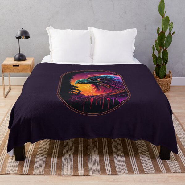 Item preview, Viking Odin Raven Synthwave Art Print designed and sold by Joyfulimaginery.