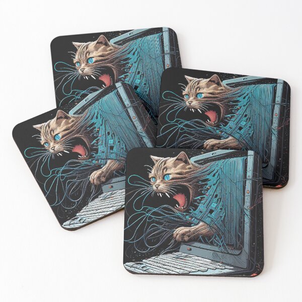 Item preview, Cat Computer Series #1 designed and sold by CosmicArtifact.