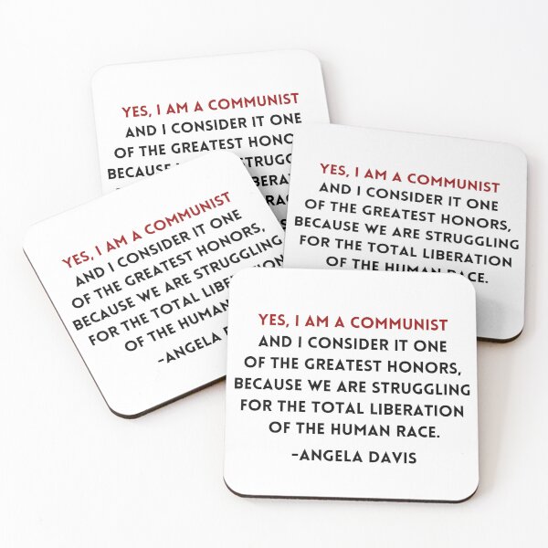Item preview, Angela Davis Yes I Am A Communist Quote designed and sold by BluebellPainter.