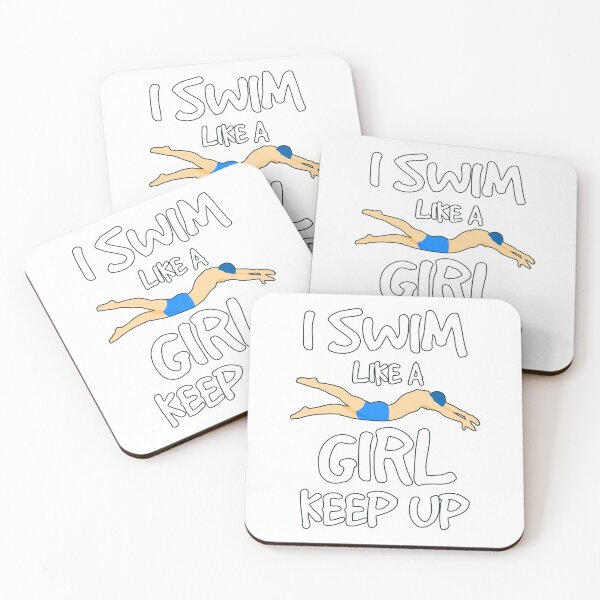 Item preview, I Swim Like A Girl Keep Up designed and sold by jie lin.