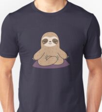 Kawaii Cute Yoga Meditating Sloth Unisex T-Shirt