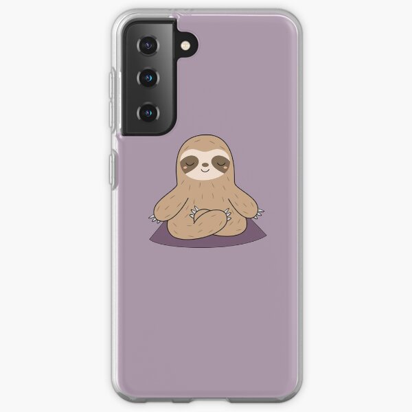 Kawaii Cute Yoga Meditating Sloth Samsung Galaxy Soft Case