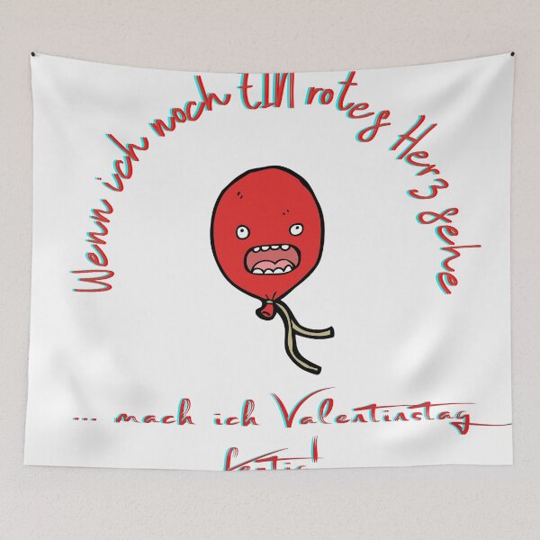 Item preview, If I see one more red heart, I'll finish Valentine's Day! Red Balloon designed and sold by Silva-Sol.