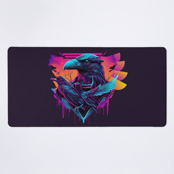 Item preview, Viking Odin Raven Synthwave Art Print designed and sold by Joyfulimaginery.
