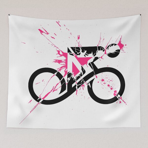 Artikelvorschau, Abstrakter Radfahrer Pink Paint Splatter X-Ray entworfen und verkauft von RabeDesigns.