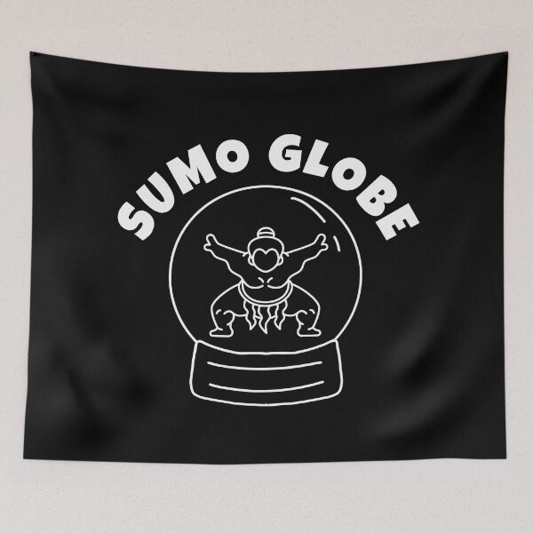 Item preview, Sumo Globe | Snow Globe | Black And White Sumo Wrestler Graphic | Yokozuna Champions | Gifts for Sumo Wrestling Fan designed and sold by KonnichiwaStore.