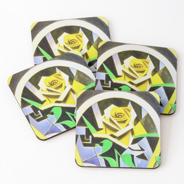Item preview, Yellow Rose Geometric Style With Art Deco Influence designed and sold by taiche.