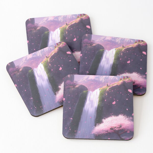 Item preview, Blissful Pink Sakura & Waterfall  designed and sold by MAIMIAM.
