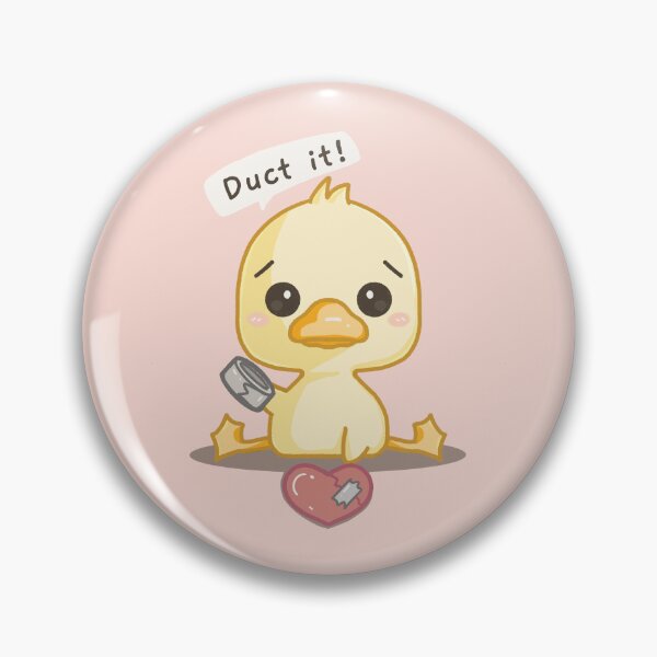 Item preview, Duct it! - Cute Little Duck Fixing a Broken Heart designed and sold by HappyDoodlen.