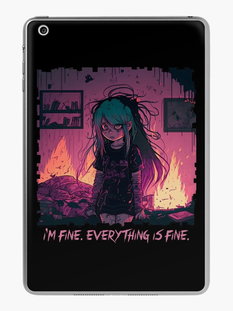 Im Fine, anime, sad, HD phone wallpaper