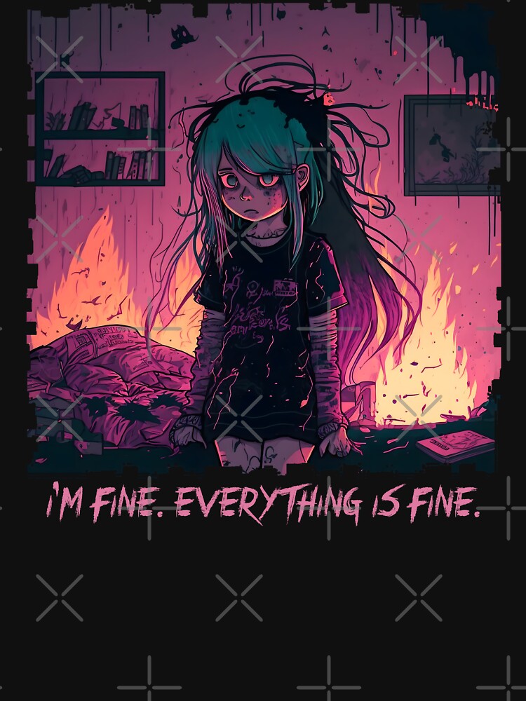 Im Fine, anime, sad, HD phone wallpaper