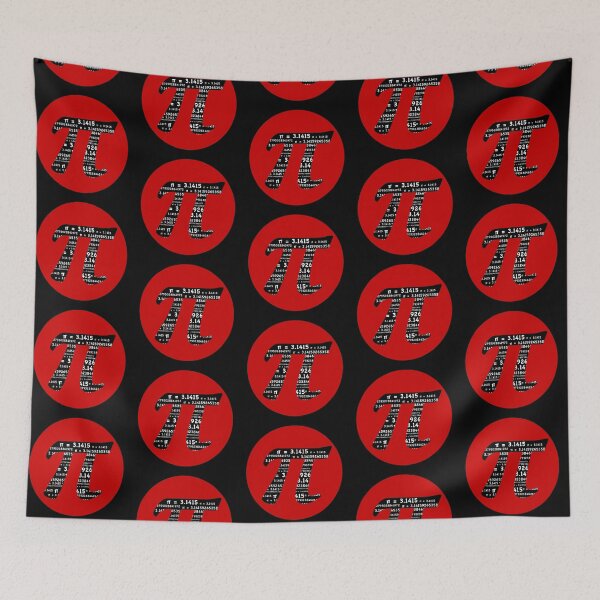 Item preview, Pi Day graphic in red and black  designed and sold by Marianne Campolongo.