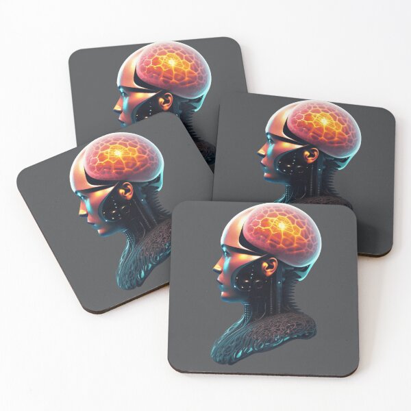 Item preview, Digital concept art of a human brain integrated in a robot designed and sold by MarcusPetrus.