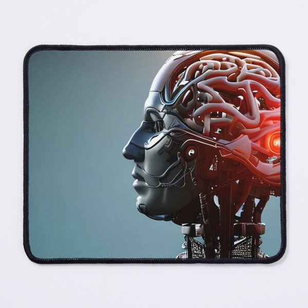 Item preview, digital concept art of a human brain integrated in a robot designed and sold by MarcusPetrus.