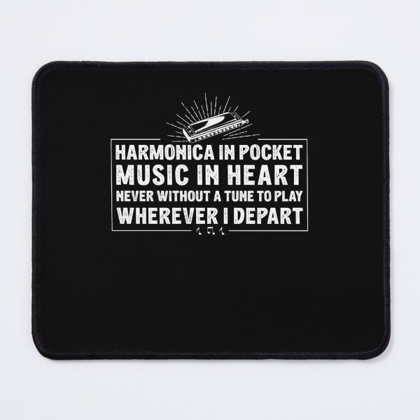 Item preview, Harmonica In Pocket Music In Heart Funny Mouth Organ designed and sold by StrongShirts.